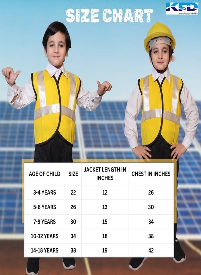 كاكو فانسي دريسيس زي تنكري للأطفال من كاكو، سترة عامل مجتمعي مع صدرية، زي تنكري للمهن - أصفر، 10-12 سنة، للجنسين - Image 2